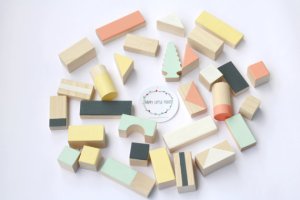 Pastellfarbene Bauklötze