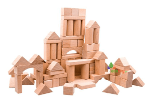 unbehandelte holzbausteine