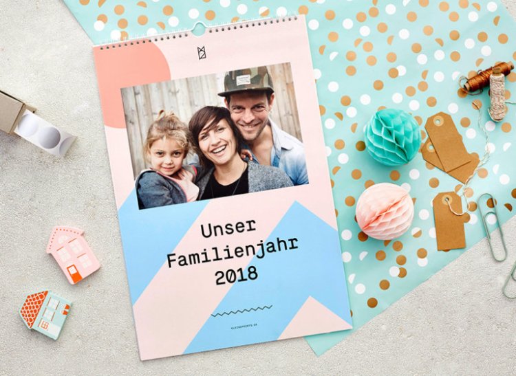 Kleine Prints: Familienkalender personalisierbar