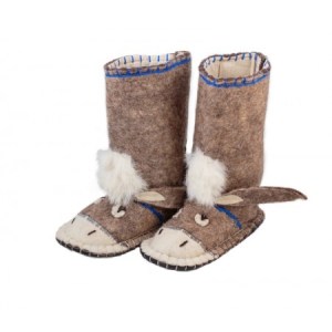 Hausschuhe Esel für Kinder von Woolenstocks