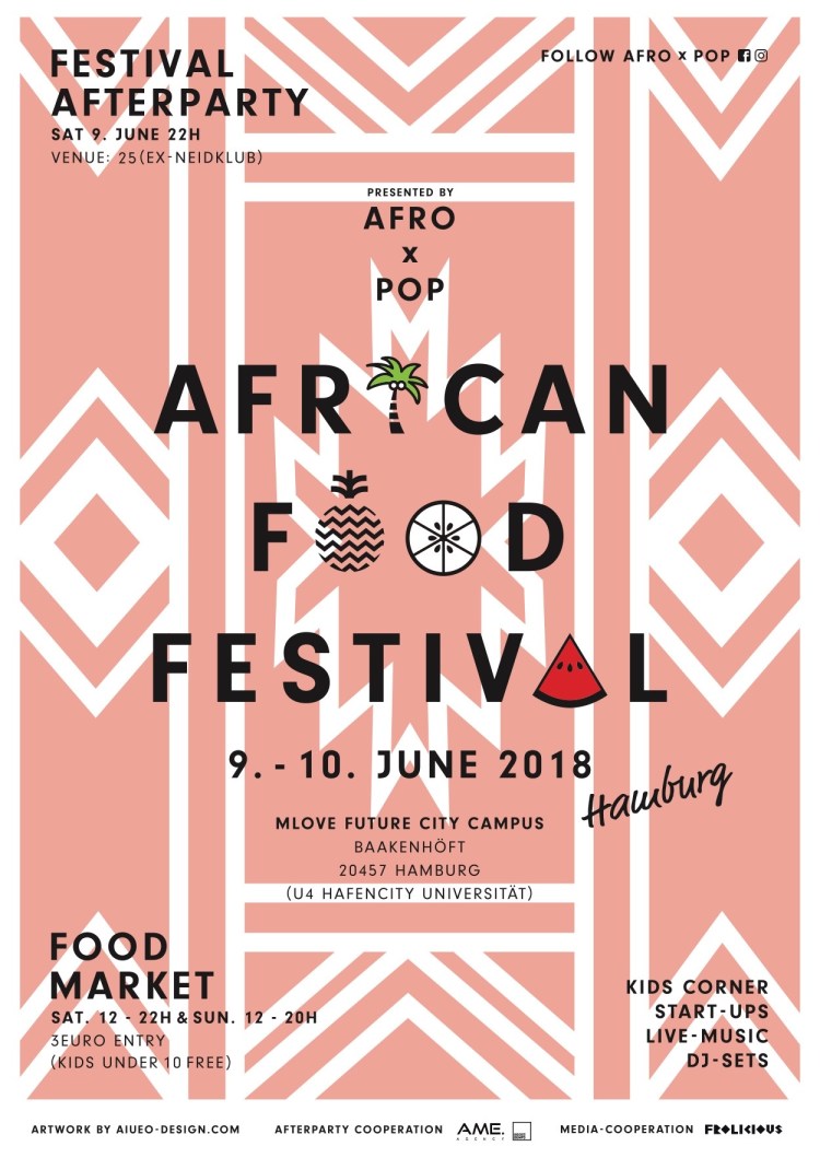 Veranstaltungstipp: African Food Festival in hamburg im Juni 2018 Plakat.