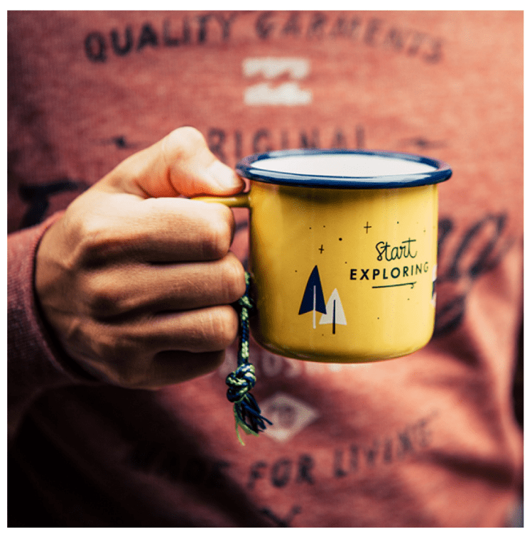 Nachhaltige Weihnachtsgeschenke für Männer: Emaille-Tasse Explorer